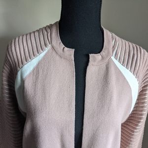 Women's Mid length spring, fall cardigan in pink